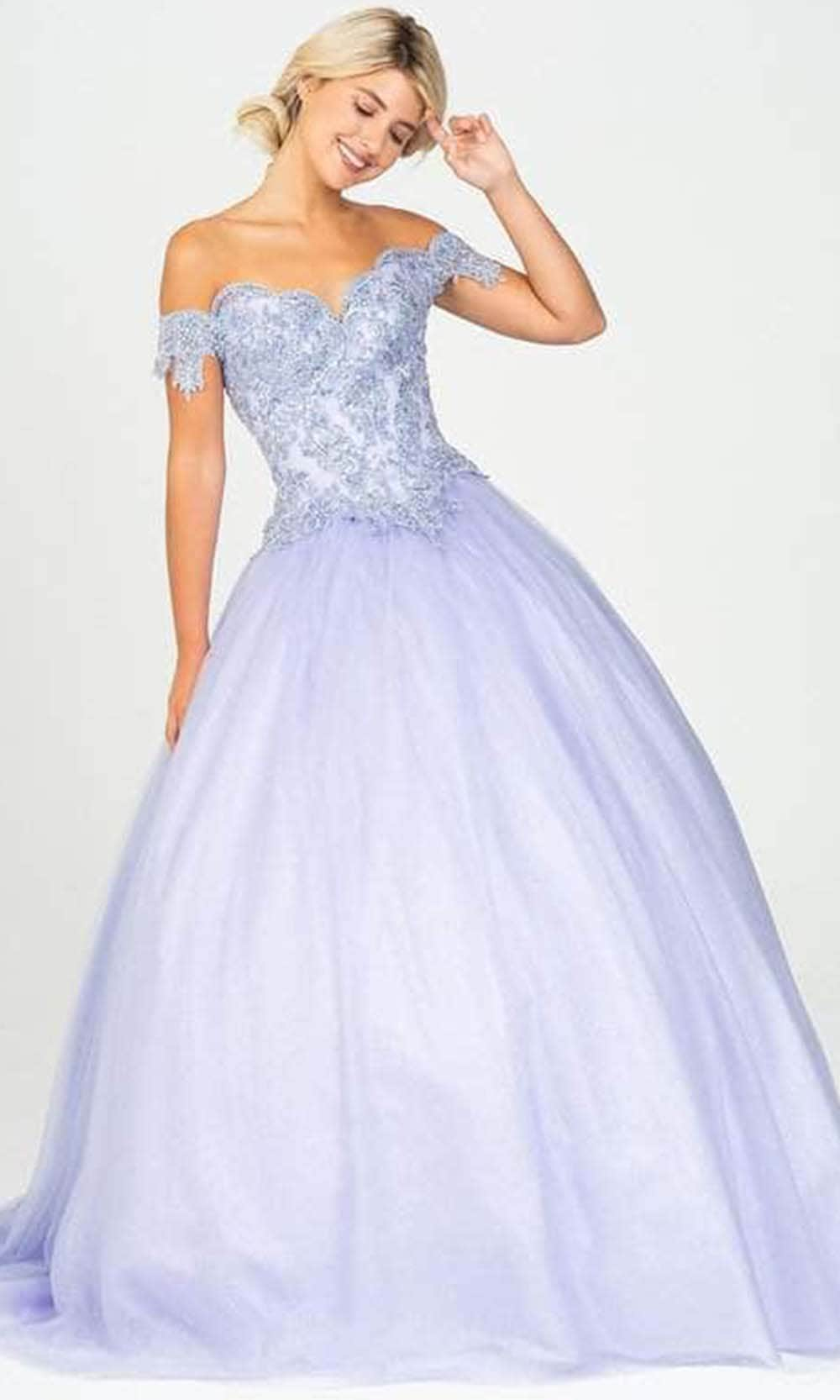 Eureka Fashion 9300 - Lace Appliqued Sweetheart Neck Ballgown
