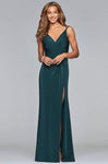 Sexy Sophisticated V-neck Natural Waistline Asymmetric Pleated Ruched Slit Sleeveless Spaghetti Strap Sheath Sheath Dress/Evening Dress