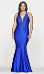 V-neck Floor Length Sleeveless Spaghetti Strap Fit-and-Flare Mermaid Halter Plunging Neck Fitted Sheer Cutout Beaded Natural Waistline Evening Dress with a Brush/Sweep Train With Rhinestones