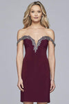 Tall Short Lace-Up Applique Slit Illusion Draped Sheath Off the Shoulder Plunging Neck Sweetheart Corset Natural Waistline Sheath Dress