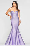 Tall Strapless Natural Princess Seams Waistline Hidden Back Zipper Fitted Glittering Mermaid Sweetheart Dress