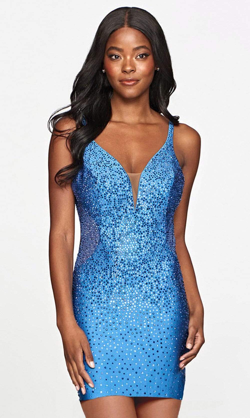 Faviana - S10623 Beaded Plunging Cocktail Dress
