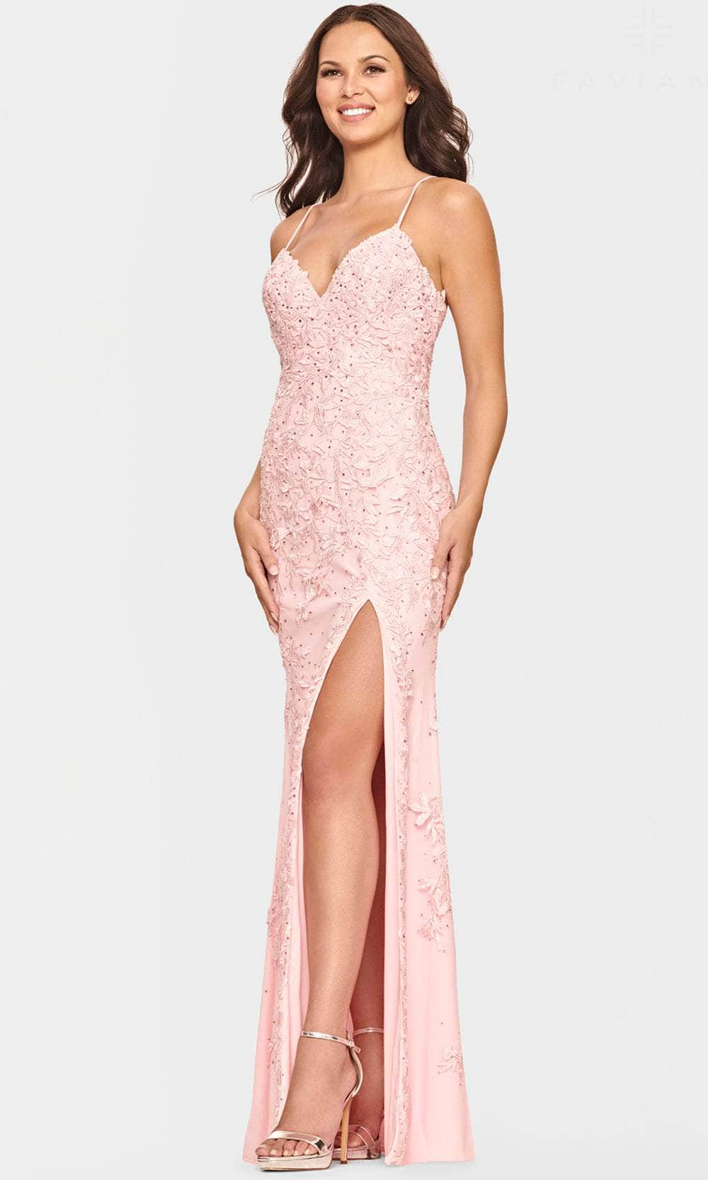 Faviana S10812 - Sleeveless Embroidered Evening Dress
