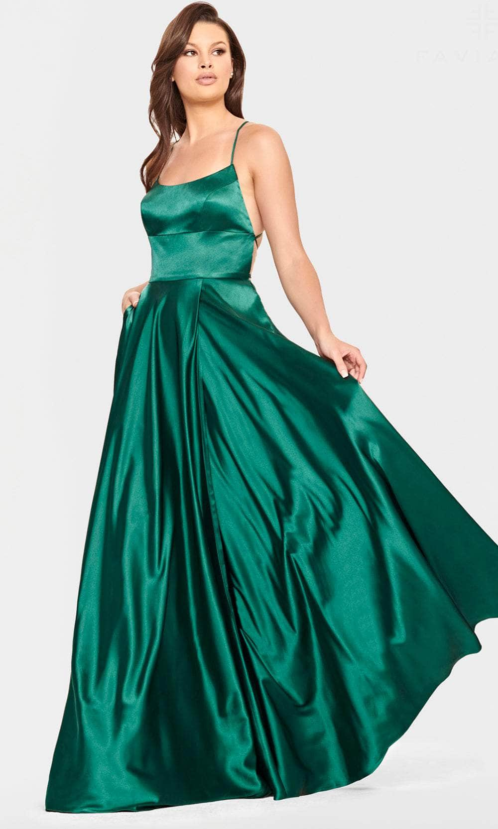 Faviana S10828 - Scoop Neck A-Line Evening Gown
