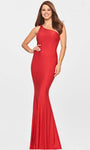 Charmeuse Sheath Natural Waistline Ruched Hidden Back Zipper Asymmetric Sheath Dress/Evening Dress