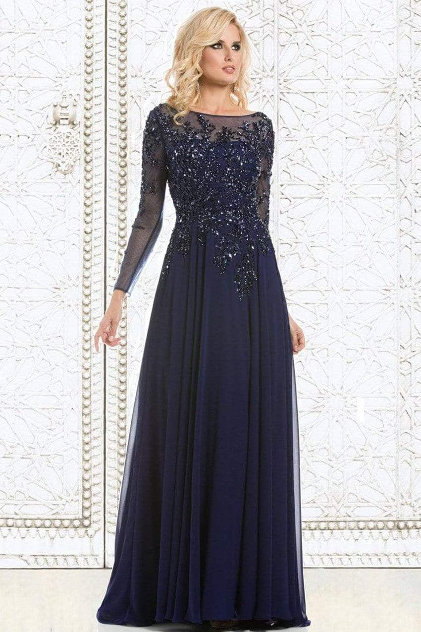 Feriani Couture - 26145 Dazzling Long Sleeve Evening Gown
