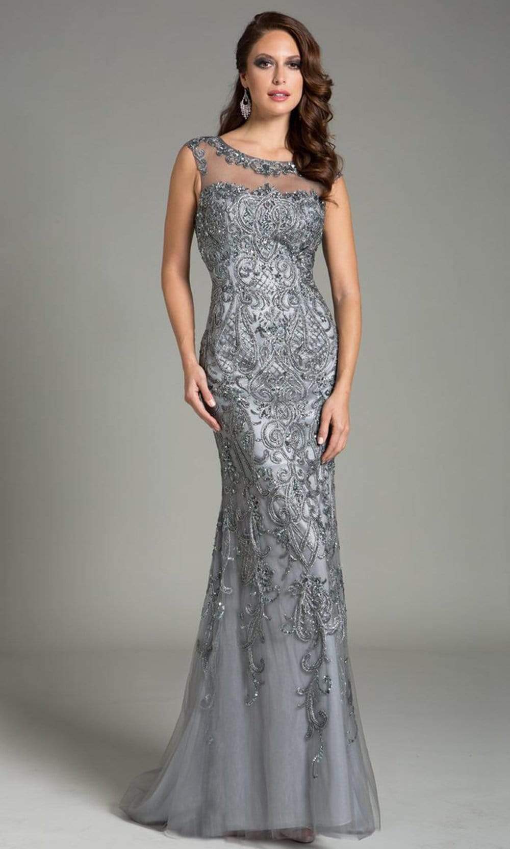 Feriani Couture - 26154 Embellished Sleeveless Evening Gown
