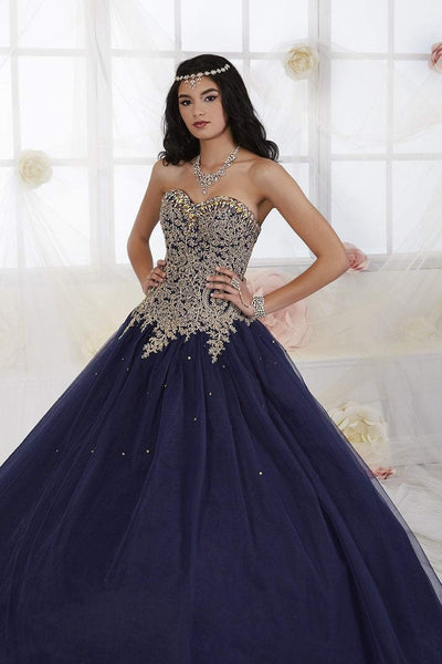 Strapless Applique Lace-Up Tiered Corset Dropped Waistline Floor Length Sweetheart Dress With Rhinestones