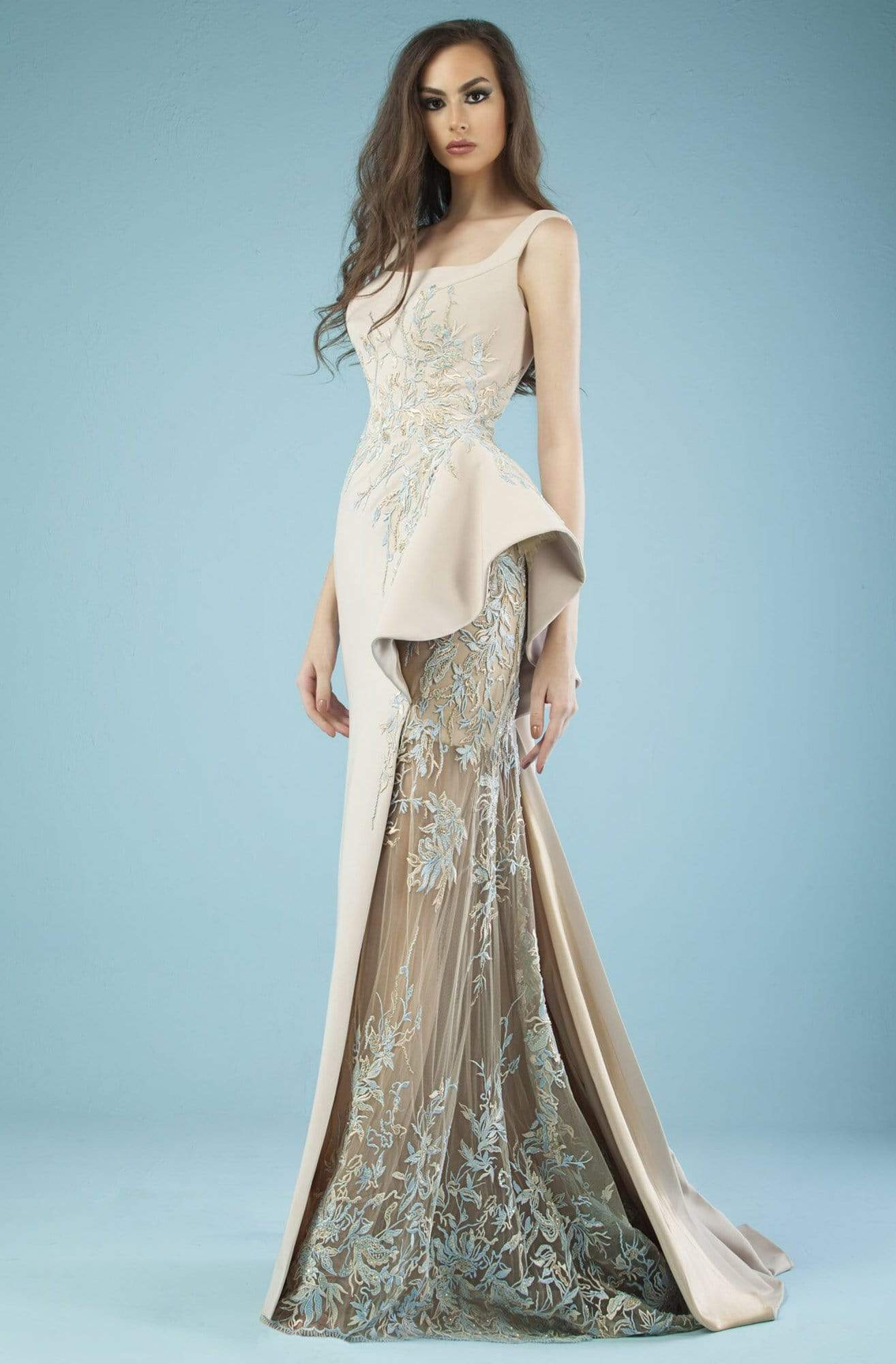Gatti Nolli Couture - ED-4405 Asymmetric Sleeveless Mermaid Gown
