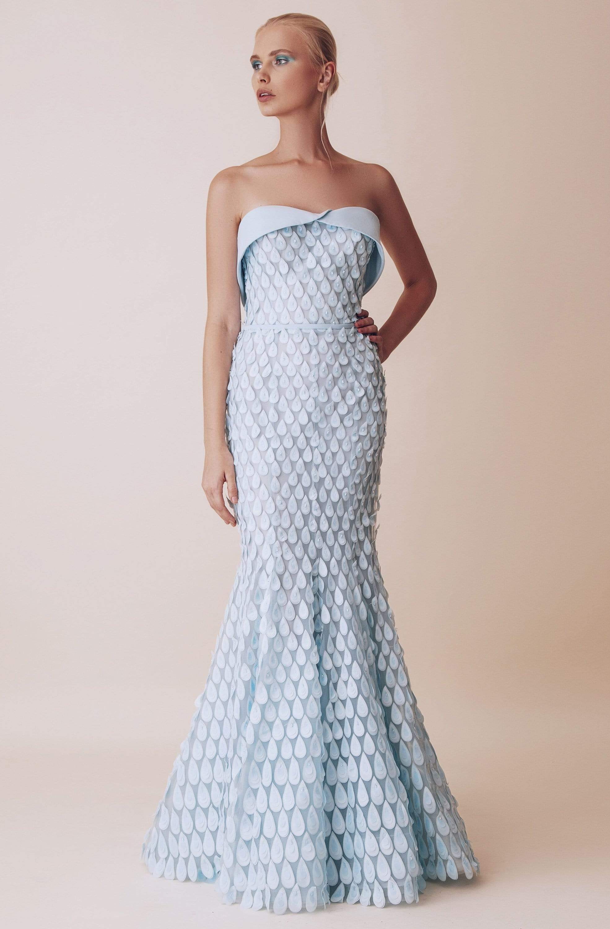 Gatti Nolli Couture - OP-4954 Teardrop Strapless Mermaid Evening Gown
