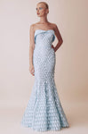 Strapless Mermaid Back Zipper Pleated Open-Back Sweetheart Natural Waistline Evening Dress with a Brush/Sweep Train