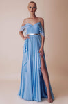 A-line Spaghetti Strap Natural Waistline Maxi Dress