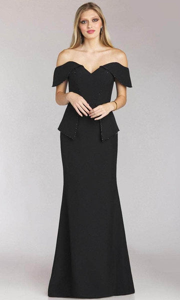 Peplum Beaded Floor Length Short Off the Shoulder Natural Waistline Mermaid Evening Dress