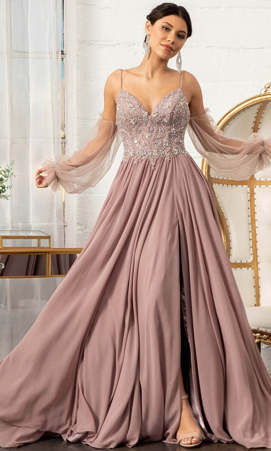 Pink Beaded Bridesmaid Dress