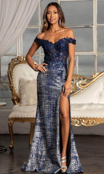 Fit-and-Flare Mermaid Corset Natural Waistline Sequined Lace-Up Sheer Slit Embroidered Open-Back Fitted Back Zipper Off the Shoulder Sweetheart Floor Length Evening Dress with a Brush/Sweep Train
