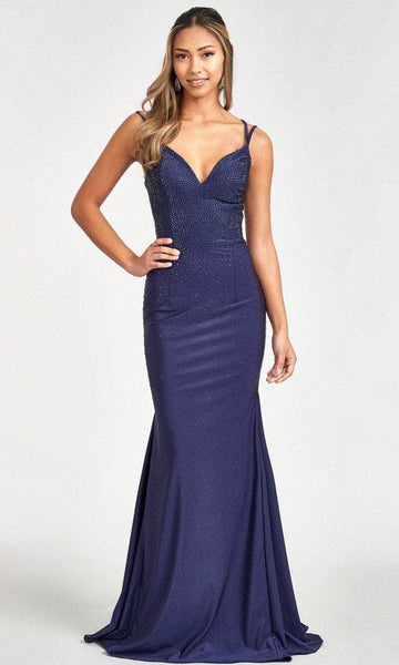 Natural Waistline Floor Length Sweetheart Jersey Sleeveless Spaghetti Strap Goddess Beaded Open-Back Fitted Ruched Lace-Up Back Zipper Mermaid Evening Dress with a Brush/Sweep Train With Rhinestones