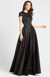 Sophisticated A-line Pleated Fitted Evening Dress by Leena Duggal