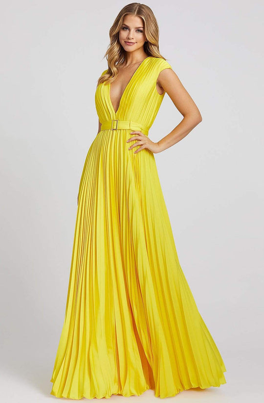 Jovani 08480 | Yellow Tiered Tulle Prom Dress
