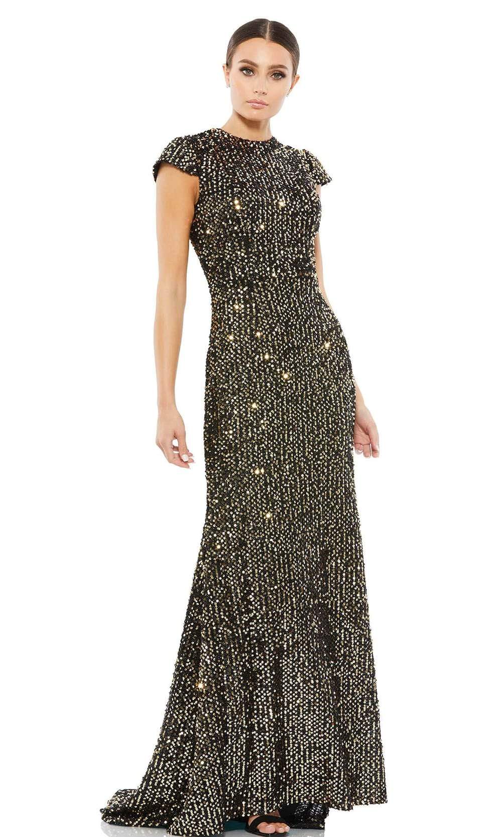 Ieena Duggal - 26647 Cap Sleeve Sequin Dress
