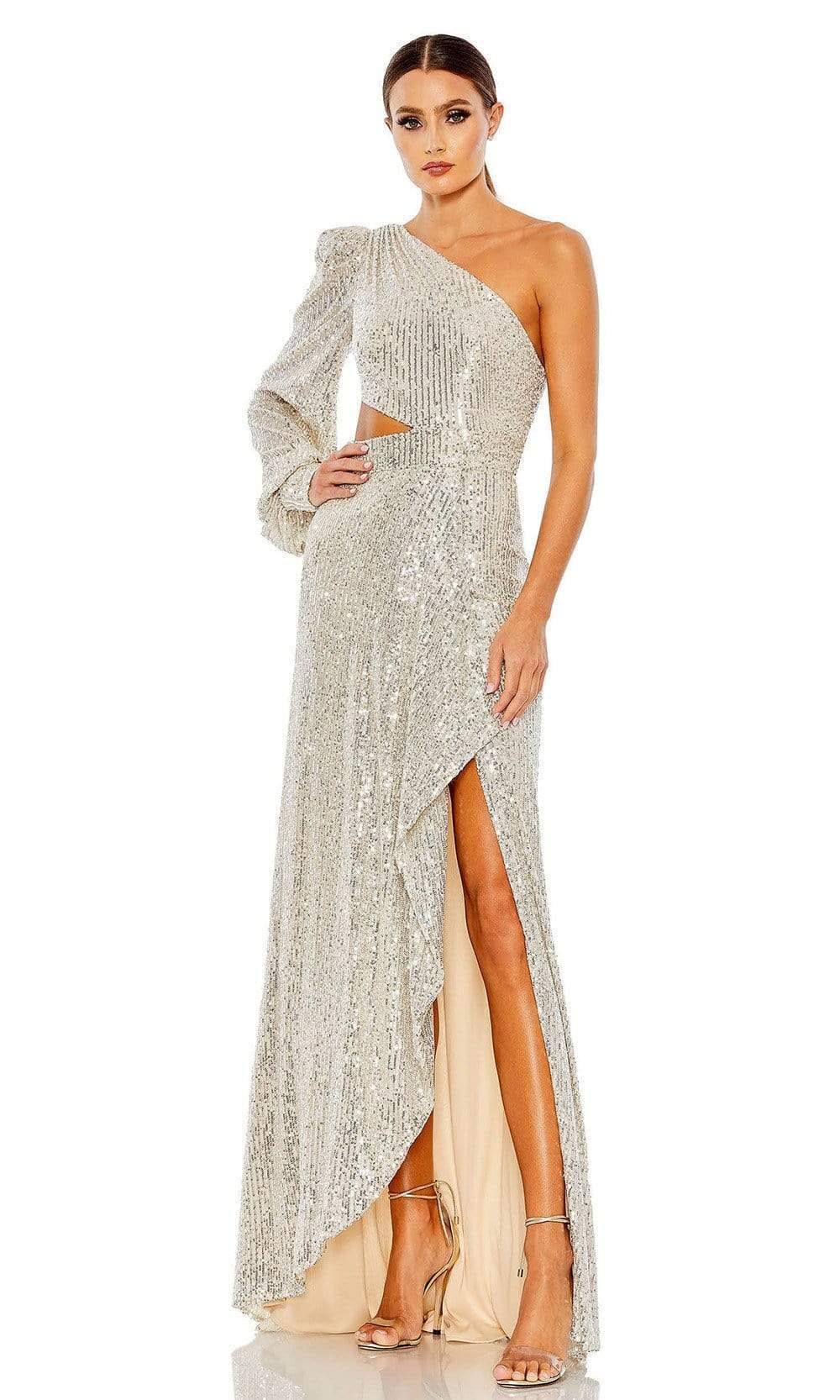 Ieena Duggal - 26730 Long Sleeve Allover Sequin Dress