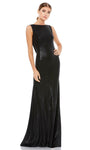 Tall Sexy Bateau Neck Cowl Neck Sheath Natural Waistline Draped Open-Back Back Zipper Goddess Flutter Sleeves Sleeveless Sheath Dress/Evening Dress with a Brush/Sweep Train With Ruffles