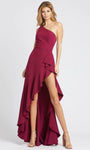 A-line Natural Waistline Floor Length Sleeveless Slit Fitted Flowy Back Zipper Dress