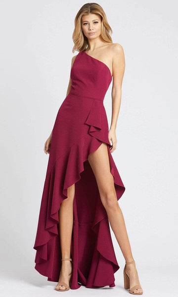 A-line Sleeveless Natural Waistline Floor Length Back Zipper Slit Flowy Fitted Dress