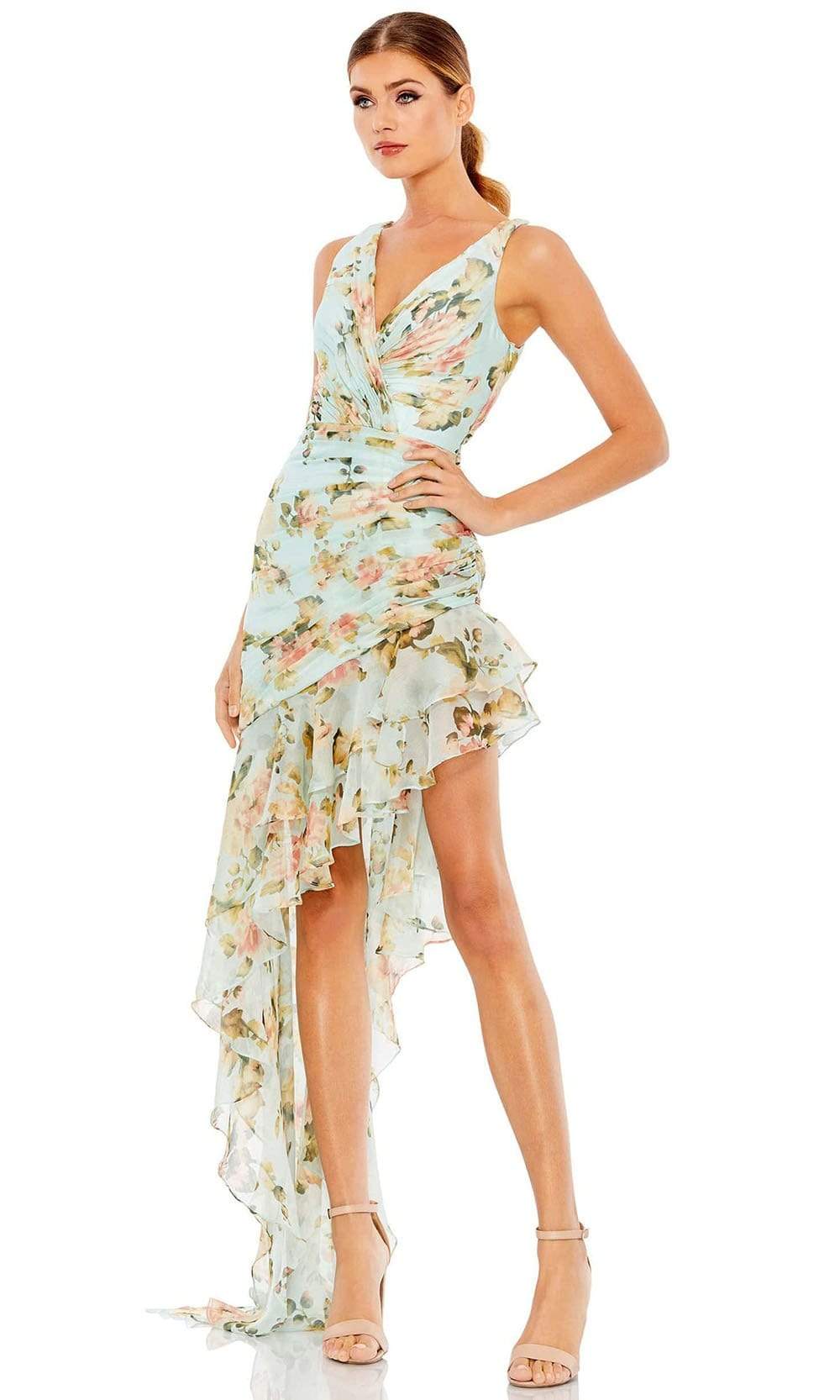 Ieena Duggal - 49144 Floral Printed After Prom Dress
