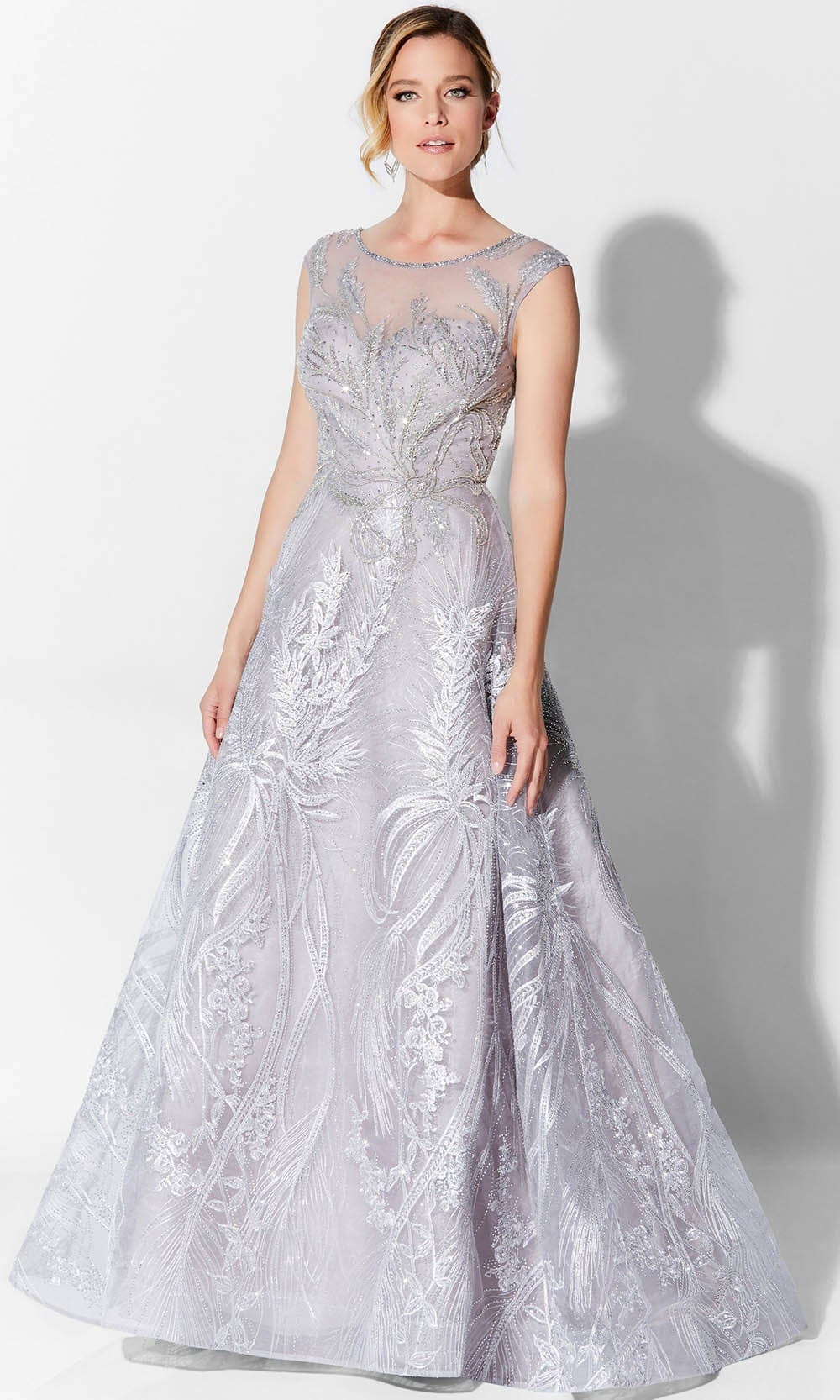 Ivonne D 122D61 - Embroidered Tulle Evening Gown

