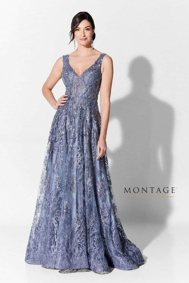 Ivonne D by Mon Cheri - 120D10W Detachable Sleeves Embellished Dress
