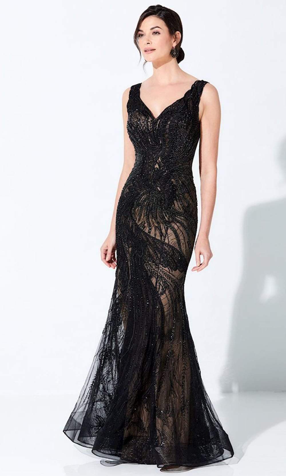 Ivonne D by Mon Cheri - 220D36 Sleeveless Embroidered Gown
