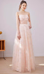 A-line Sleeveless Pleated Sheer Open-Back Tulle Dress by J Adore Dresses