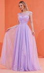 Sophisticated A-line Tulle Floor Length Natural Waistline Jeweled Neck Sweetheart Illusion Glittering Back Zipper Sheer Sequined Cap Sleeves Prom Dress with a Brush/Sweep Train