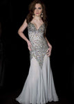 Beaded Dress with a Brush/Sweep Train by Jasz Couture
