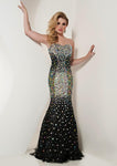 Strapless Illusion Mermaid Floor Length Sweetheart Evening Dress