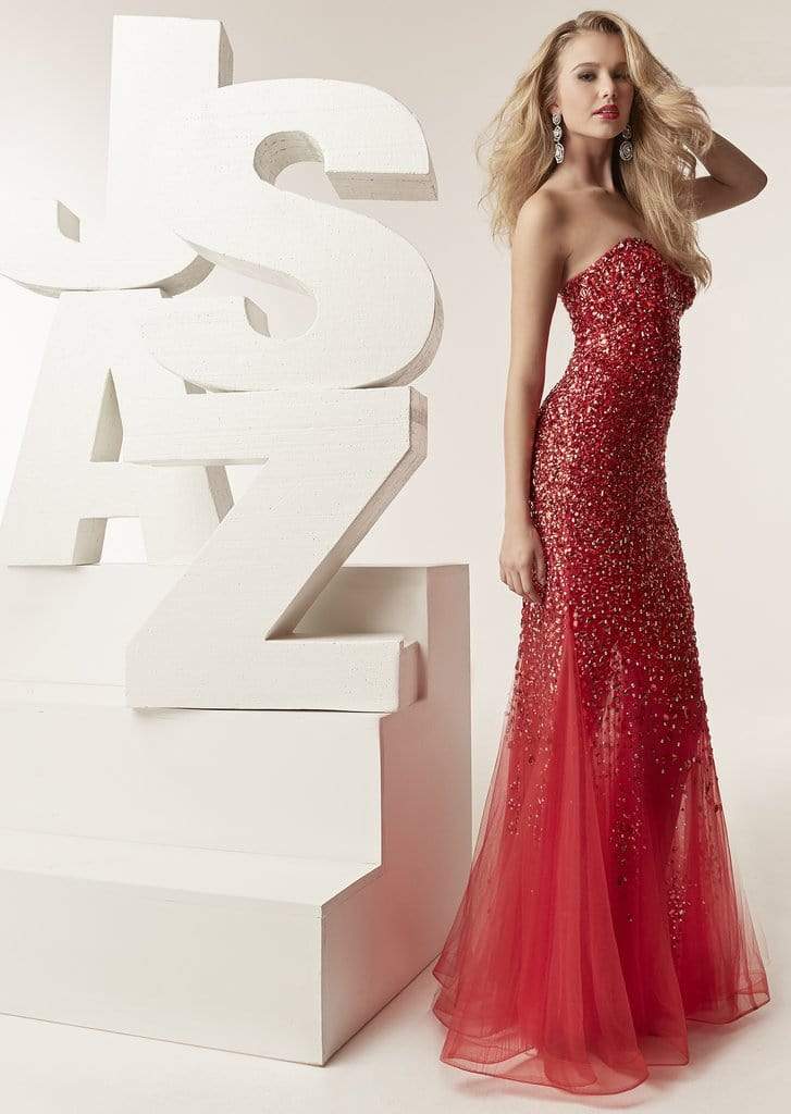 Jasz Couture - 6216 Applique Sweetheart Trumpet Dress
