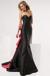 Strapless Bandeau Neck Sweetheart Natural Waistline Mermaid Open-Back Cutout Dress with a Brush/Sweep Train With Ruffles