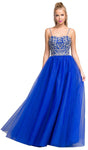 A-line Strapless Jeweled Back Zipper Open-Back Floor Length Sweetheart Natural Waistline Evening Dress