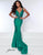 Johnathan Kayne - 2305 V-Neck Trumpet Evening Dress Evening Dresses 00 / Jade