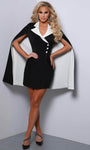 Sophisticated V-neck Sheath Knit Sheer Faux Wrap Natural Princess Seams Waistline Cocktail Above the Knee Sheath Dress