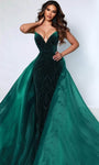 Sophisticated A-line V-neck Strapless Sheath Floor Length Sequined Open-Back Back Zipper Natural Waistline Sheath Dress with a Court Train