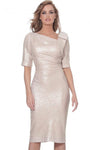 Natural Waistline 3/4 Sleeves One Shoulder Above the Knee Sheath Asymmetric Fitted Ruched Sheath Dress With a Bow(s)