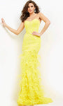 Strapless Natural Waistline Fitted Sweetheart Floor Length Sheath Sheath Dress with a Brush/Sweep Train