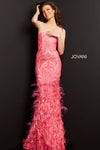 Strapless Sheath Fitted Sweetheart Sheath Dress with a Brush/Sweep Train by Jovani