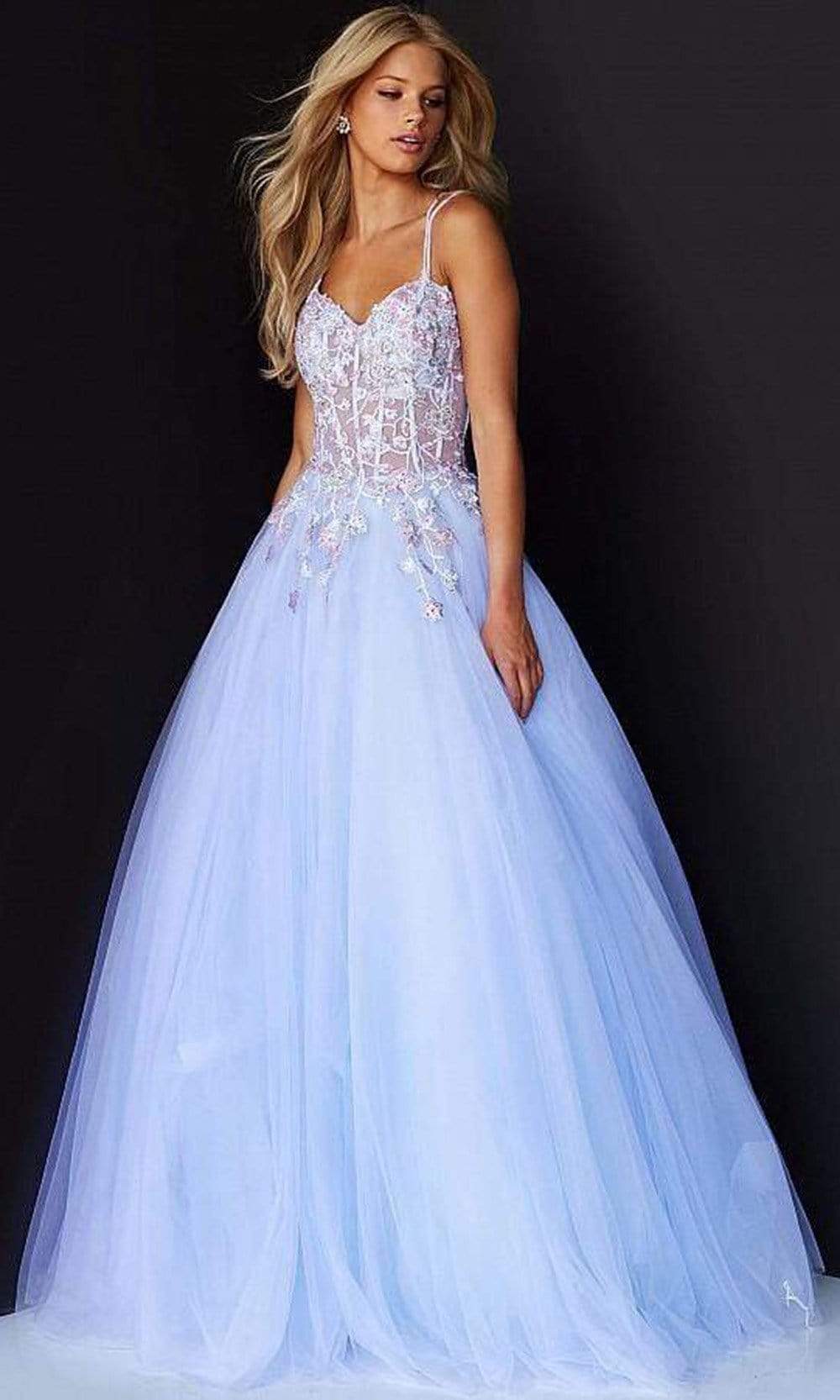 Jovani - 06207 Tulle Voluminous Crisscross Gown
