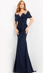Sophisticated Strapless Fitted Ruched Natural Waistline Floor Length Sweetheart Sheath Mermaid Sheath Dress/Evening Dress with a Brush/Sweep Train
