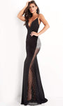 Sheath Mermaid Fitted Open-Back Sleeveless Plunging Neck Sheath Dress/Evening Dress/Prom Dress by Jovani