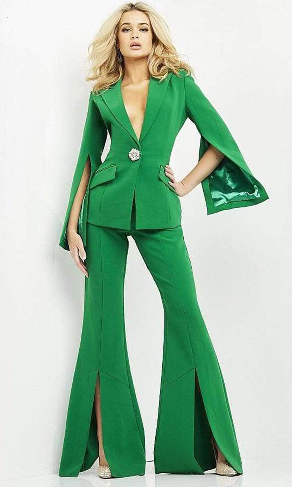 Jovani - 06922 Two Piece Collared Pantsuit
