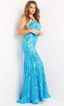 Strapless Fit-and-Flare Mermaid Embroidered Sequined Open-Back Hidden Back Zipper Lace-Up Fitted Sweetheart Natural Waistline Floor Length Prom Dress
