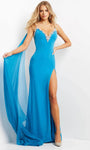 Sexy Sophisticated V-neck Strapless Sheath Backless Slit Beaded Sheer Spaghetti Strap Natural Waistline Lace Halter Plunging Neck Sheath Dress/Evening Dress with a Brush/Sweep Train